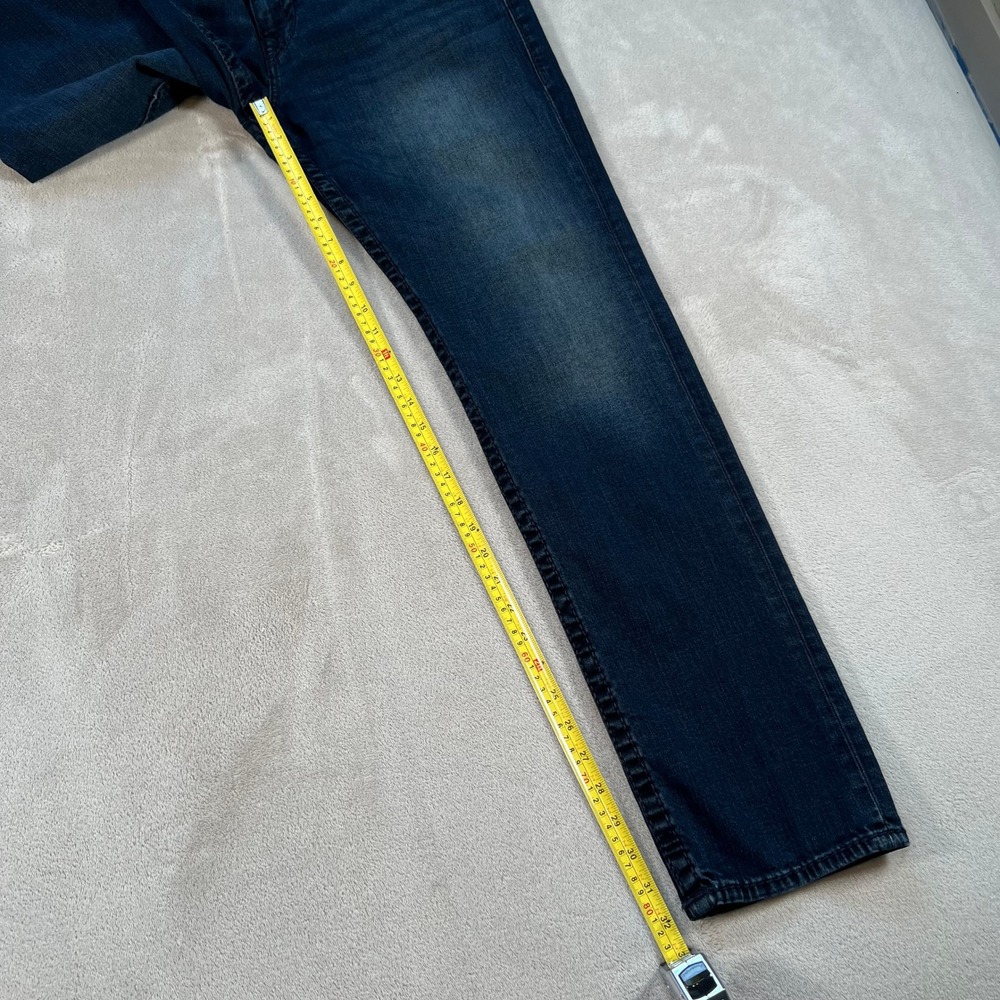 True Religion Geno Relaxed Slim Jeans Mens 34x32 Dark Wash Blue Denim Horseshoe - Picture 7 of 12